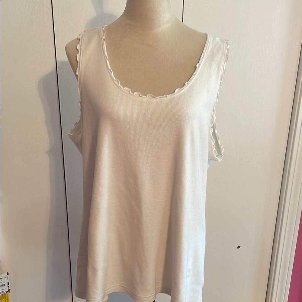White Sleeveless Top